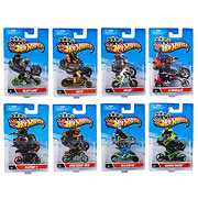 Hot Wheels 1:64 Die-Cast Motorcycle with Rider Case